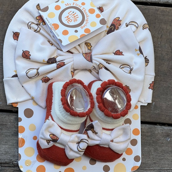 Little Me My First Thanksgiving 2 Piece Set NWT - Picture 2 of 6